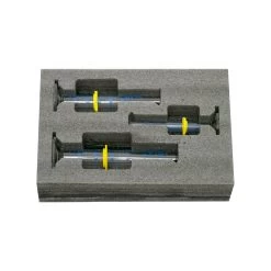 Premium Graduated Cylinder Set - 10mL, 25mL & 50mL - ASTM Class A - Protective Collars - Hexagonal Base - Blue Graduations - Borosilicate Glass