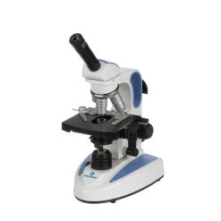 Microscope EXM-151 - Monocular Head, 40-1000X Magnification, Mechanical Stage, Iris Diaphragm, Cordless LED Illumination