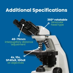 Microscope EXC-120 - Binocular Head, 40-1000X Magnification, Achromat Objectives, Mechanical Stage, Iris Diaphragm 7 Microscope EXC-120 - Binocular Head, 40-1000X Magnification, Achromat Objectives, Mechanical Stage, Iris Diaphragm -Laboratory Instrument Store mhxagkahiphzntzew06c