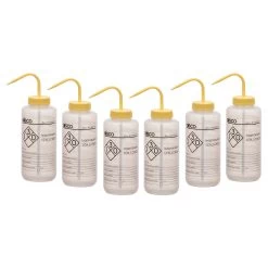 6PK Isopropanol Wash Bottles, 1000ml - Polyethylene - One Color