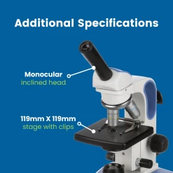 Microscope EXM-150-I - Monocular Head, 40-400X Magnification, Iris Diaphragm, Cordless LED Illumination -Laboratory Instrument Store mrzlxjzh1ucp2pzpk7pc