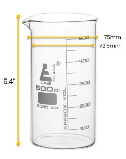 6PK Beakers, 500ml - Tall Form - Graduated - Borosilicate Glass -Laboratory Instrument Store mv3bs7mp6bmprta0wm2q edf34307 3dc2 4ec6 8828 83f634f02baf