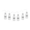 6PK Chemical Wash Bottle, No Label, 250ml - Wide Mouth, Self Venting, Low Density Polyethylene - Performance Plastics By