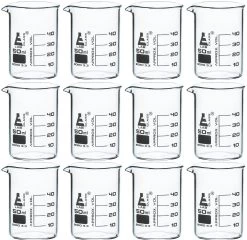 Beaker, 50ml - Low Form - Graduated - Borosilicate Glass
