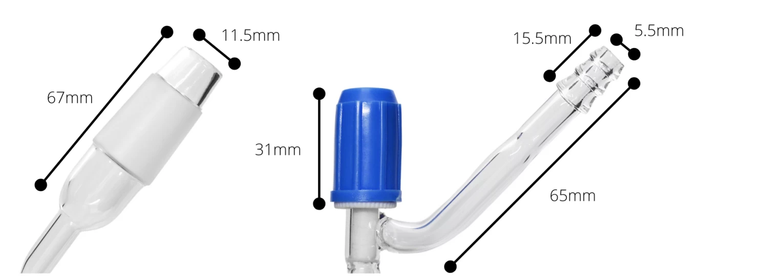 Stopcock Adapter - Rotaflow Key, 24/29 Cone Size - Borosilicate Glass 6 Stopcock Adapter - Rotaflow Key, 24/29 Cone Size - Borosilicate Glass - Image 6