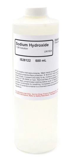 Sodium Hydroxide Solution, 500mL - 1M - The Curated Chemical Collection