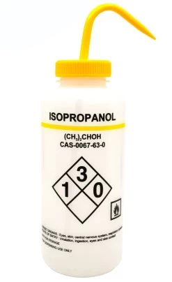 1000ml Capacity Labelled Wash Bottle For Distilled Water, Self Venting, Low Density Polyethylene -