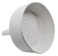 Buchner Funnel, 20cm - Porcelain - Straight Sides, Perforated Plate -