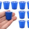 10PK Neoprene Stoppers, 2 Holes - ASTM - Size: #3 - 18mm Bottom, 24mm Top, 25mm Length
