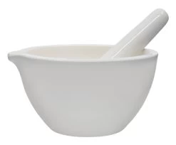 Mortar & Pestle, 1500mL - 200mm - Porcelain, Unglazed Grinding Surface