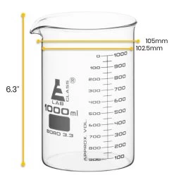 6PK Beakers, 1000ml - ASTM - Low Form - Graduated - Borosilicate Glass 7 6PK Beakers, 1000ml - ASTM - Low Form - Graduated - Borosilicate Glass -Laboratory Instrument Store o7rhs0src8ejxjsgvj6q f77ba445 0a47 4e4a a9dc a9069c16efb0