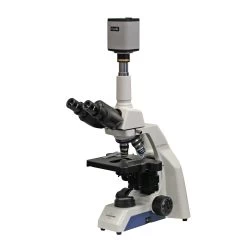 Digital Microscope With Camera, EXC-123-HD - Trinocular Head, 40-1000X Magnification - 1080p HD Resolution - 5 MP Image & 15 FPS Video Capture - HDMI/USB 2.0 Outputs