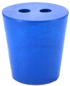 10PK Neoprene Stoppers, 2 Holes - ASTM - Size: #3 - 18mm Bottom, 24mm Top, 25mm Length -Laboratory Instrument Store ojrb24dkcj1gaxj9n7xh