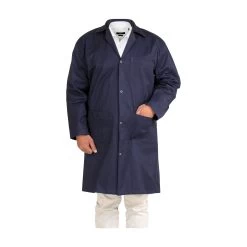Laboratory Coat - Small - Polyester / Cotton Drill, Long Sleeves, 3 Large Pockets - Navy Blue -Laboratory Instrument Store okt7lsyanw02imdhrz2l b85d210c daf1 460a 914f 7692f5e946a2