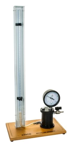 Deluxe Boyle's Law Apparatus, Enhanced Safety And Observation Features, No Mercury Required, Includes Colored Oil -