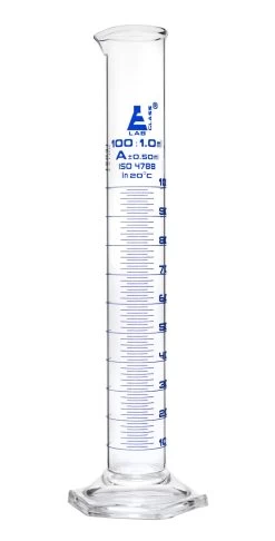 Graduated Cylinder, 100ml - Class A - Blue Graduations - Hexagonal Base 7 Graduated Cylinder, 100ml - Class A - Blue Graduations - Hexagonal Base -Laboratory Instrument Store ovvesmboim4lg3um5ldu