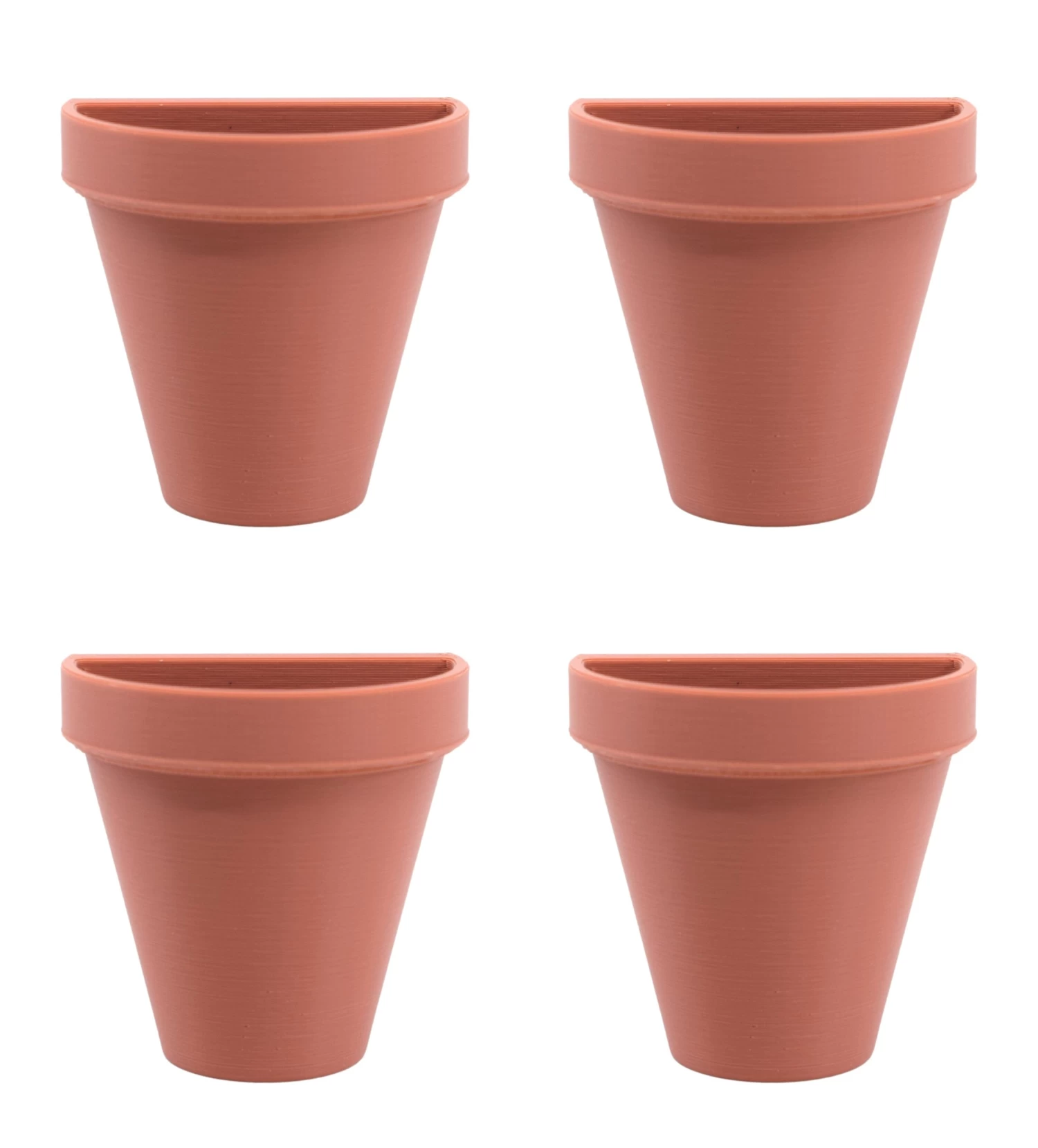 PotBuddy Magnetic Plant Pots, 4pcs - For Fridge, Whiteboard, Window - Terracotta Color - Includes Adhesive Mounting Discs 1 PotBuddy Magnetic Plant Pots, 4pcs - For Fridge, Whiteboard, Window - Terracotta Color - Includes Adhesive Mounting Discs