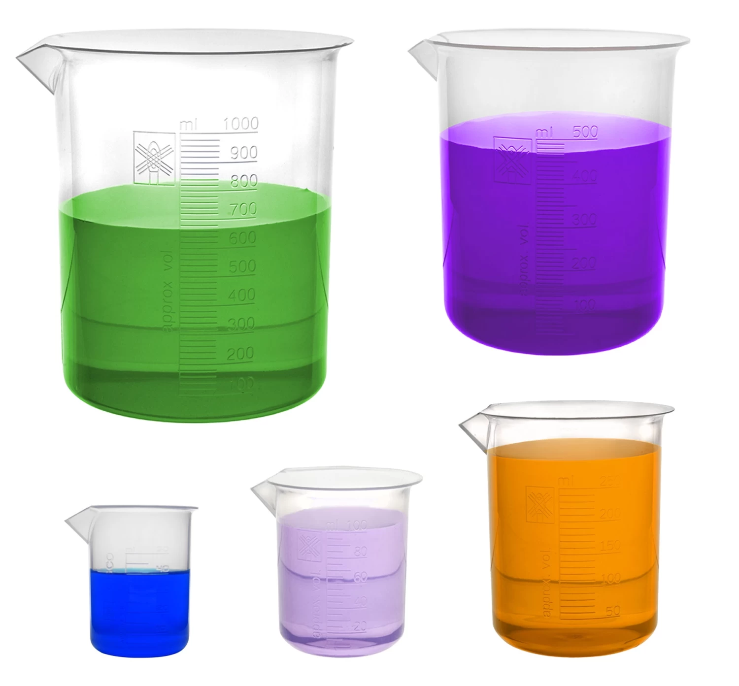 Ultimate Plastics Kit - 15 Piece Science Lab Set - Includes 5 Beakers, 4 Graduated Cylinders (all Polypropylene), 5 Disposable LDPE Pipettes & Nylon Cleaning Brush 2 Ultimate Plastics Kit - 15 Piece Science Lab Set - Includes 5 Beakers, 4 Graduated Cylinders (all Polypropylene), 5 Disposable LDPE Pipettes & Nylon Cleaning Brush - Image 2