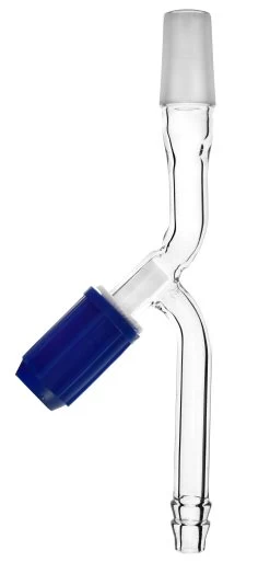 Stopcock Adapter - Rotaflow Key, 14/23 Cone Size - Straight Connection With Cone For Flexible Tubing - Borosilicate 3.3 Glass -
