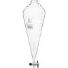 Dropping Funnel, 2000mL - Squibb, Graduated - With 29/32 Plastic Stopper & PTFE Key Stopcock - Borosilicate Glass