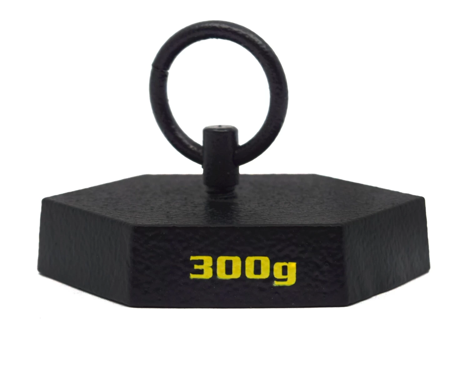 Hexagonal Mass, 300 Grams - With Lifting Ring - Cast Iron - 1 Hexagonal Mass, 300 Grams - With Lifting Ring - Cast Iron -