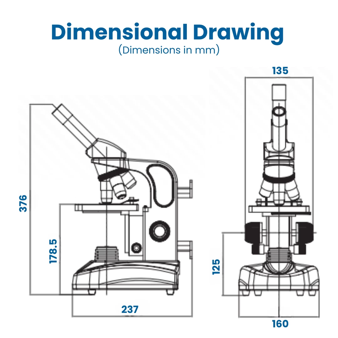 Microscope EXM-151 - Monocular Head, 40-1000X Magnification, Mechanical Stage, Iris Diaphragm, Cordless LED Illumination 4 Microscope EXM-151 - Monocular Head, 40-1000X Magnification, Mechanical Stage, Iris Diaphragm, Cordless LED Illumination - Image 4