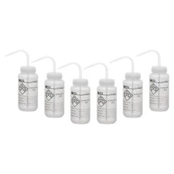 6PK Distilled Water Wash Bottles, 500ml - Polyethylene - One Color