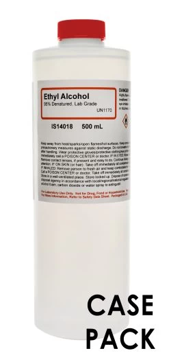 39PK 95% Denatured Ethyl Alcohol, 500mL - Lab-Grade - The Curated Chemical Collection