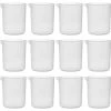 12PK Plastic Beakers, 1000ml - Polypropylene - Raised Graduations