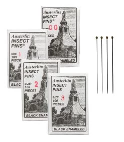 400ct Premium Insect Entomology Dissection Pins, Multi Pack Set - 100 Each Of Sizes 00, 1, 2, 3 - Museum Grade