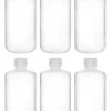 6PK Reagent Bottles, 250ml - Narrow Neck With Screw Cap - Polypropylene