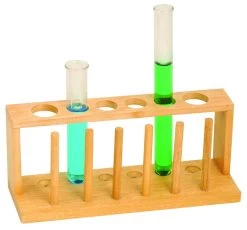 Test Tube Rack - Holds 12 Tubes (10 X 25mm And 10 X 20mm) - Hardwood
