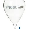 Dropping Funnel, 1000mL - Squibb - With 29/32 Plastic Stopper & PTFE Key Stopcock - Borosilicate Glass
