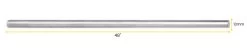 Retort Stand Rod, 48" (120cm) - Aluminum - Unthreaded, Round Shaft -Laboratory Instrument Store ragmio3clxpfqvptjikk