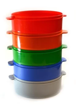 5 Piece Stackable Sifter Set, 8 Inch - Plastic - Varying Hole Sizes