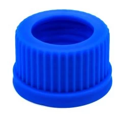Pack Of 10 Threaded Screw Caps, Open - Joint Size 24/29 - Plastic, Blue Color - Spare / Additional Part -
