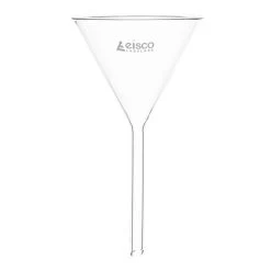 Heavy Filter Funnel, 75mm - Plain Stem, 8mm - Borosilicate Glass