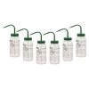 6PK Wash Bottle For Methanol, 500ml - Labeled With Color Coded Chemical & Safety Information (2 Color)- Wide Mouth, Self Venting, Polypropylene - Performance Plastics By