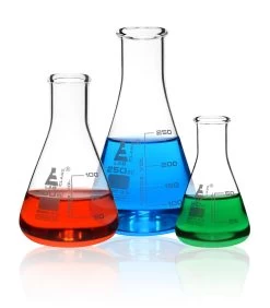 Premium Erlenmeyer Flask Set - 50ml, 100ml & 250ml - Narrow Neck, White Graduations - Superior Durability & Chemical Resistance - Borosilicate 3.3 Glass - 8 Premium Erlenmeyer Flask Set - 50ml, 100ml & 250ml - Narrow Neck, White Graduations - Superior Durability & Chemical Resistance - Borosilicate 3.3 Glass - -Laboratory Instrument Store sbwlfykzatpgwcrcrjn4