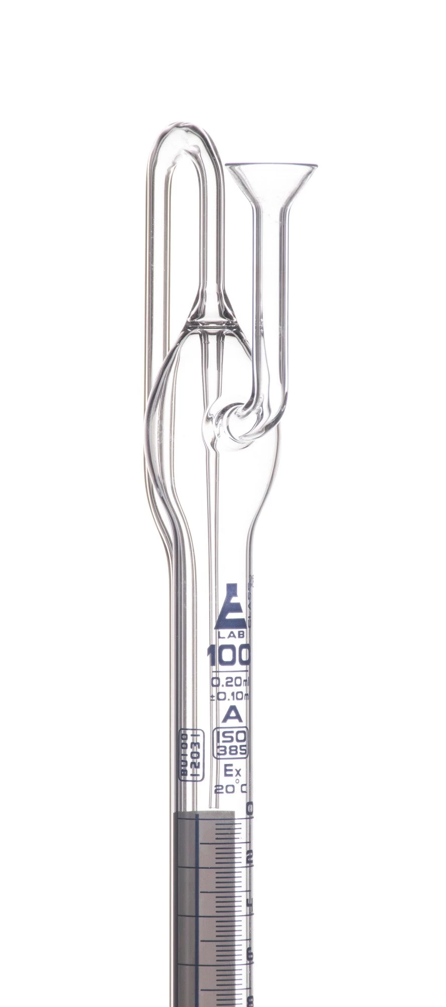 Automatic Zero Burette, 100mL - Class A - With Intermediate Stopcock & Schellbach Stripe - Borosilicate Glass 2 Automatic Zero Burette, 100mL - Class A - With Intermediate Stopcock & Schellbach Stripe - Borosilicate Glass - Image 2