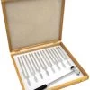 Physics Tuning Forks, Set Of 8, With Mallet - Scientific Pitch, C4 = 256Hz - Includes Wooden Storage Case - Designed For Scientifc And Physics Experiments -