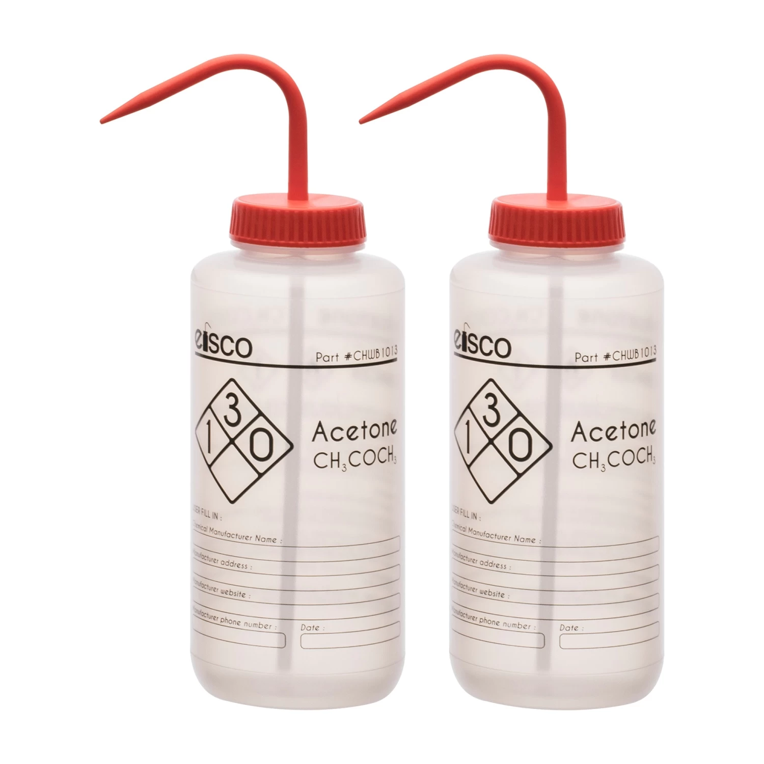 2PK Acetone Wash Bottles, 1000ml - Polyethylene - One Color 1 2PK Acetone Wash Bottles, 1000ml - Polyethylene - One Color