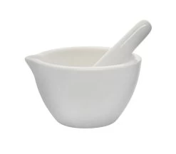 Mortar & Pestle, 150mL - 105mm - Porcelain, Unglazed Grinding Surface