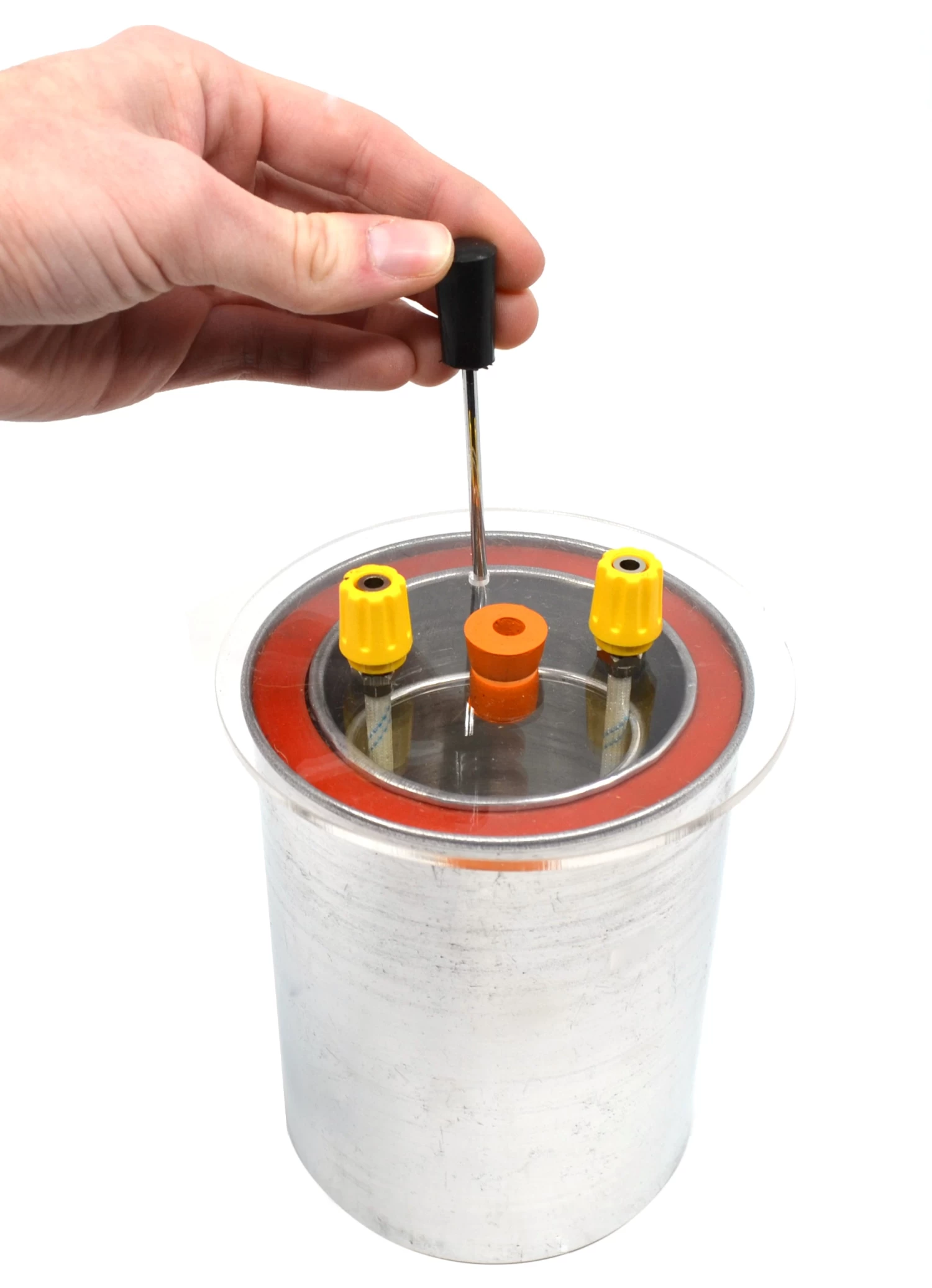 Premium 250mL Double Wall Electric Calorimeter With Transparent Lid, Stirrer, And 5 Watt Heating Coil - 2 Premium 250mL Double Wall Electric Calorimeter With Transparent Lid, Stirrer, And 5 Watt Heating Coil - - Image 2