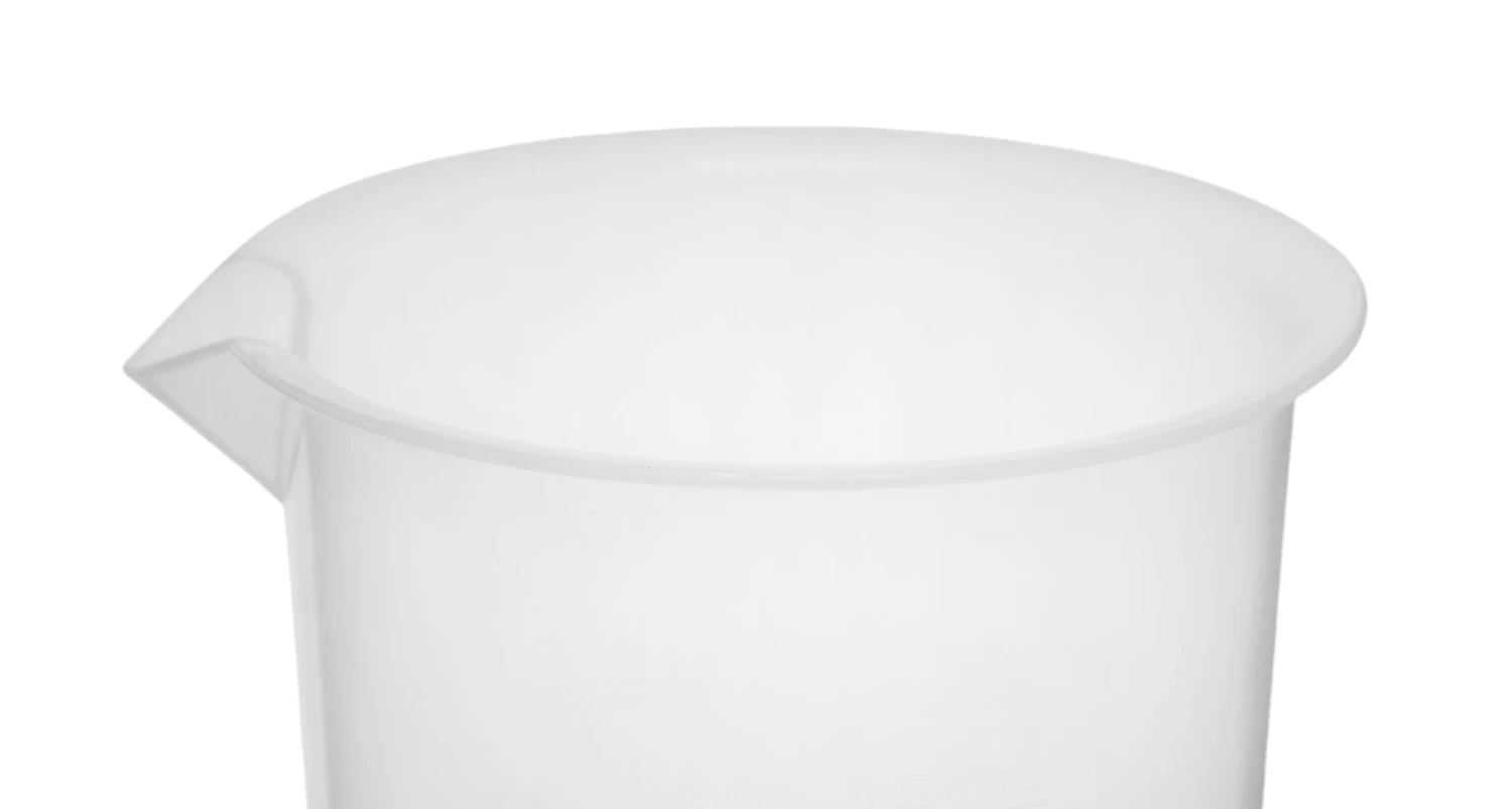 12PK Plastic Beakers, 500ml - Polypropylene - Raised Graduations 4 12PK Plastic Beakers, 500ml - Polypropylene - Raised Graduations - Image 4