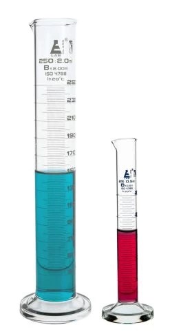 Graduated Cylinder, 100mL - Class B - Round Base - White Graduations - Borosilicate Glass