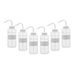 6PK Chemical Wash Bottle, No Label, 1000ml - Wide Mouth, Self Venting, Low Density Polyethylene - Performance Plastics By