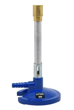 Bunsen Burner, Natural Gas - Zinc Alloy Base, Flame Stabilizer -