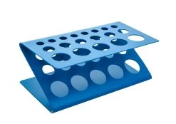 Z-Shape Test Tube Rack - Holds 18 Tubes (6 X 25mm, 6 X 19mm And 6 X 13mm) - Aluminum