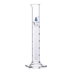 Graduated Cylinder, 25ml - Class B - Blue Graduations - Hexagonal Base